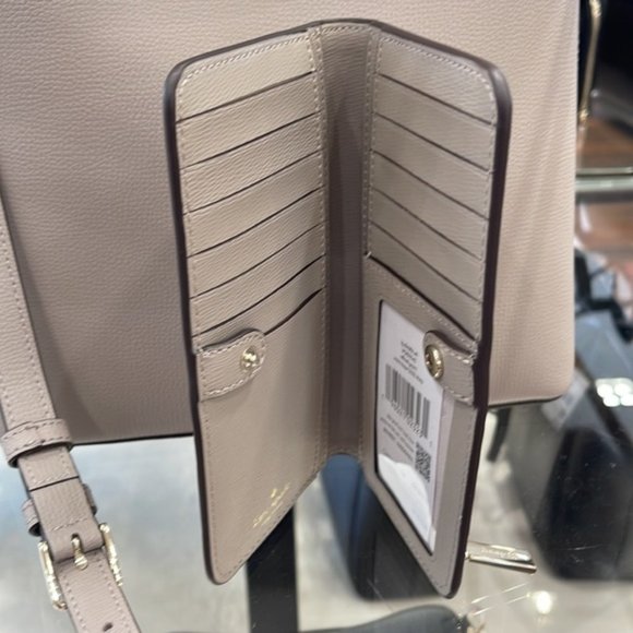 Kate Spade Darcy Large Slim Bifold Wallet Warm Taupe - Picture 6 of 16